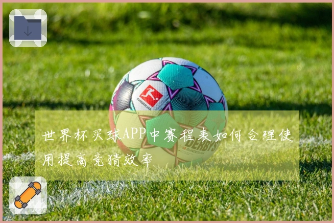 世界杯买球APP中赛程表如何合理使用提高竞猜效率