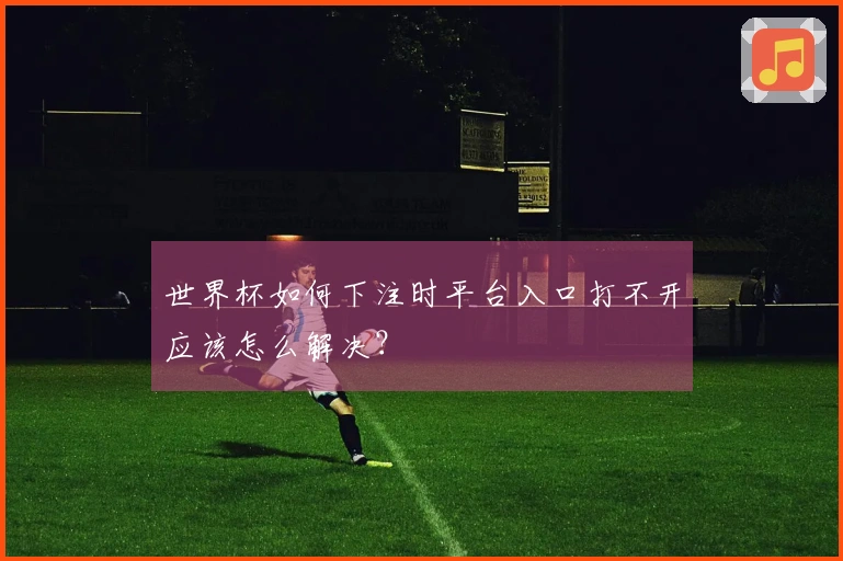 世界杯如何下注时平台入口打不开应该怎么解决？